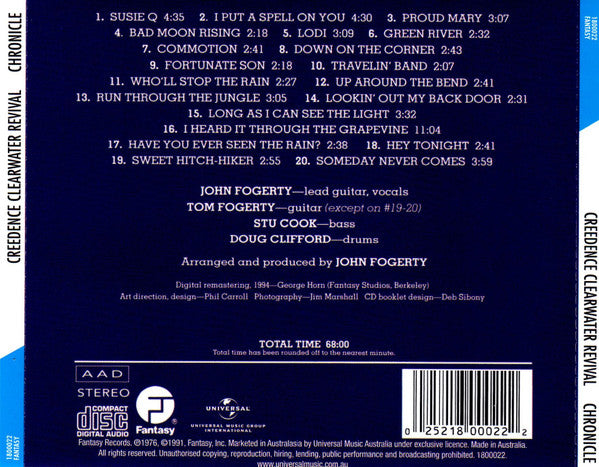 Creedence Clearwater Revival Featuring John Fogerty : Chronicle (The 20 Greatest Hits) (CD, Comp, RE, RM)