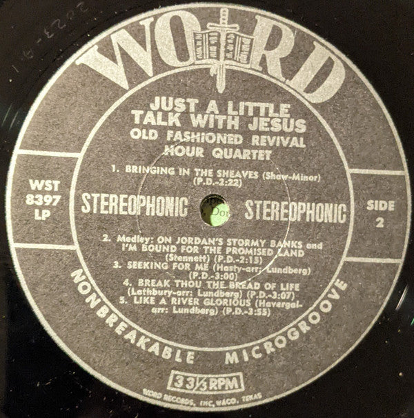 Old Fashioned Revival Hour Quartet : Just A Little Talk With Jesus (LP, Album)