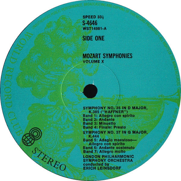 Mozart* / The London Philharmonic Orchestra* Conducted By Erich Leinsdorf : Symphonies Vol. 10 Nos. 35, 36 & 37 (LP, Album, Club, RE)