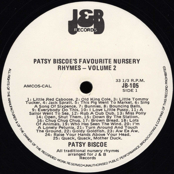 Patsy Biscoe : 50 Favourite Nursery Rhymes Vol. Two (LP, Album)