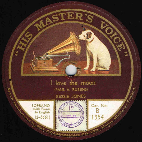 Violet Essex / Bessie Jones (2) : Dear Love, My Love / I Love The Moon (Shellac, 10")