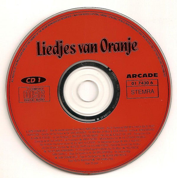 Various : Liedjes Van Oranje (2xCD, Comp)
