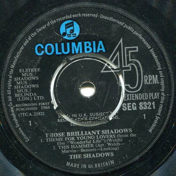 The Shadows : Those Brilliant Shadows (7", EP)