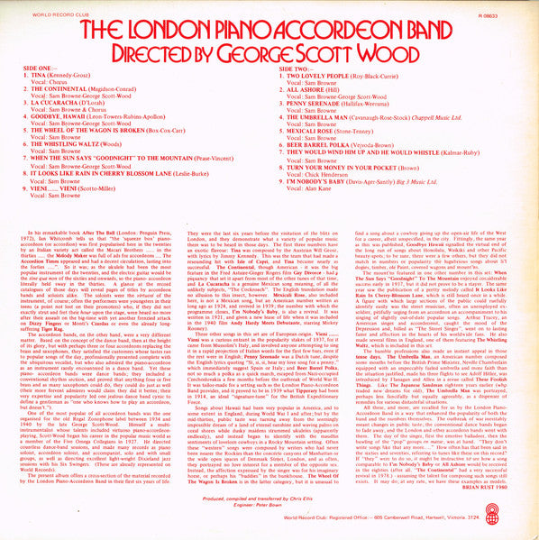 The London Piano Accordeon Band* Directed By George Scott Wood : The London Piano Accordeon Band Directed By George Scott Wood (LP, Comp, Mono, Club)