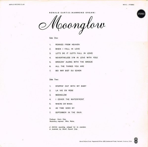Ronald Curtis : Moonglow (LP, Album, Club)