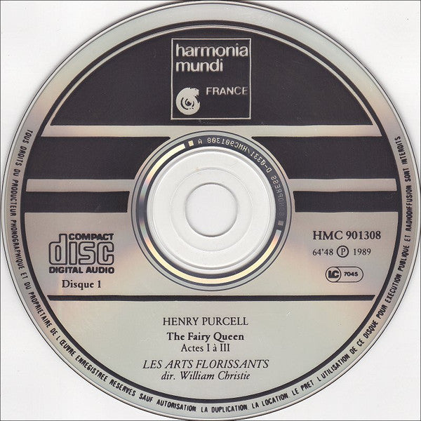 Henry Purcell - Les Arts Florissants, William Christie : The Fairy Queen (2xCD, Album)