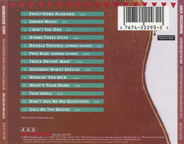 Lynyrd Skynyrd : Skynyrd's Innyrds - Their Greatest Hits (CD, Comp, RE)