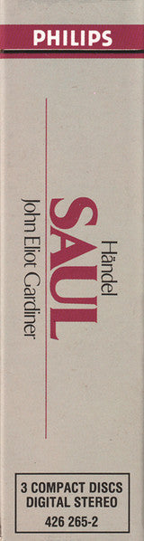 Georg Friedrich Händel / Alastair Miles, Lynne Dawson, Donna Brown, Derek Lee Ragin, John Mark Ainsley, Neil Mackie (2), The Monteverdi Choir, The English Baroque Soloists, John Eliot Gardiner : Saul (3xCD, Album + Box, Sli)