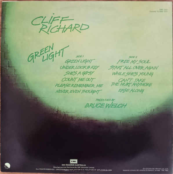Cliff Richard : Green Light (LP, Album)