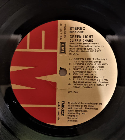 Cliff Richard : Green Light (LP, Album)