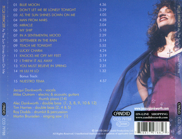 Jacqui Dankworth* : As The Sun Shines Down On Me (CD, Album)