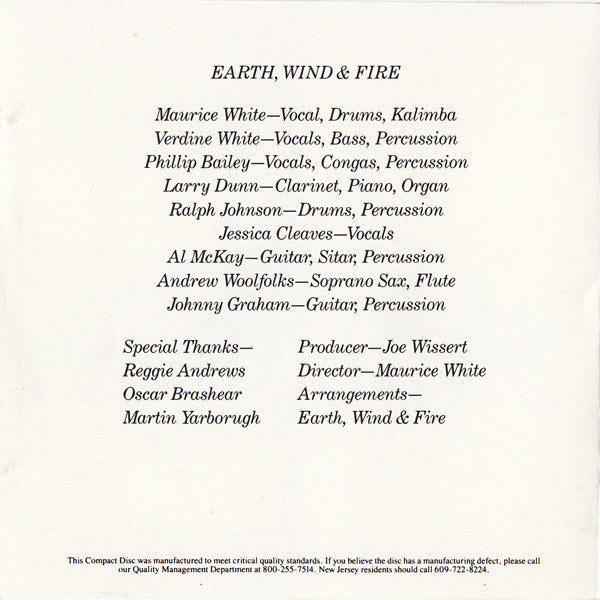 Earth, Wind & Fire : Head To The Sky (CD, Album, RE, RM)