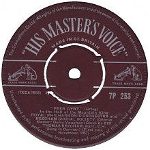 Edvard Grieg - Sir Thomas Beecham / Royal Philharmonic Orchestra : Peer Gynt - In The Hall Of The Mountain King / Anitra's Dance (7", Single, Mono)