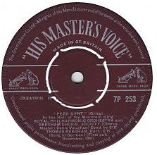 Edvard Grieg - Sir Thomas Beecham / Royal Philharmonic Orchestra : Peer Gynt - In The Hall Of The Mountain King / Anitra's Dance (7", Single, Mono)