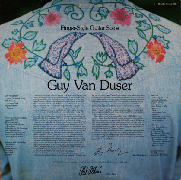 Guy Van Duser : Finger Style Guitar Solos (LP, Album)