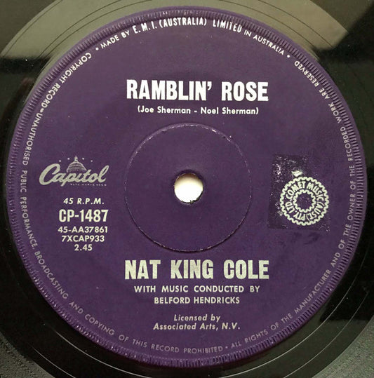 Nat King Cole : Ramblin' Rose (7", Single)