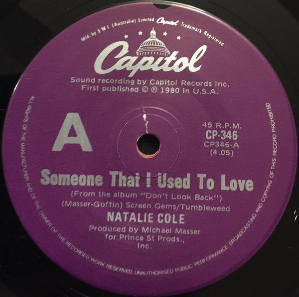 Natalie Cole : Someone That I Used To Love (7", Single)