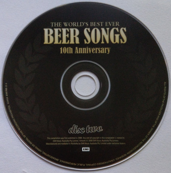 Various : The World's Best Ever Beer Songs 10th Anniversary (3xCD, Comp)