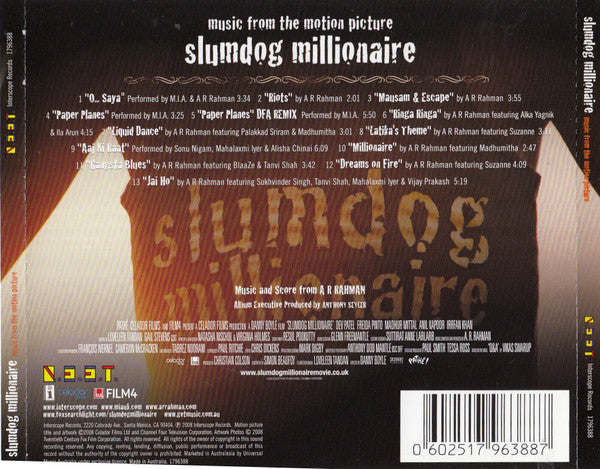 A R Rahman* : Slumdog Millionaire (Music From The Motion Picture) (CD, Album)