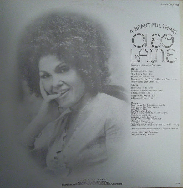 Cleo Laine : A Beautiful Thing (LP, Album)