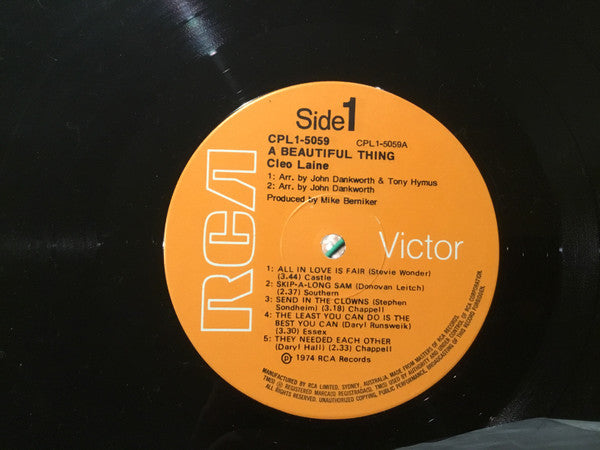 Cleo Laine : A Beautiful Thing (LP, Album)