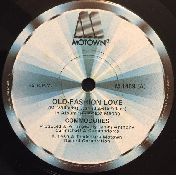 Commodores : Old-Fashion Love (7", Single)