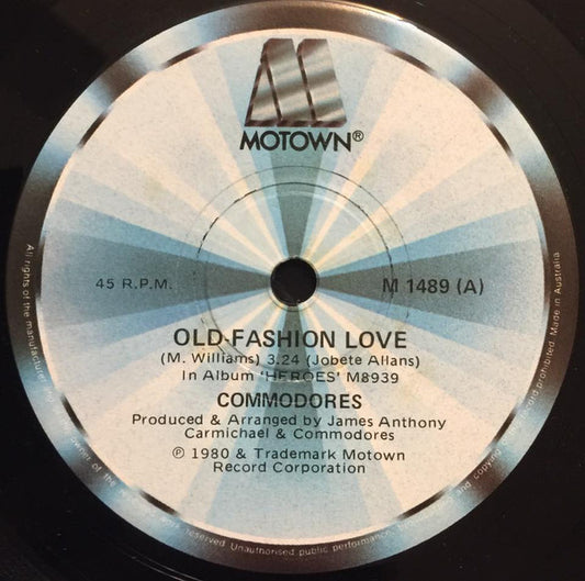 Commodores : Old-Fashion Love (7", Single)