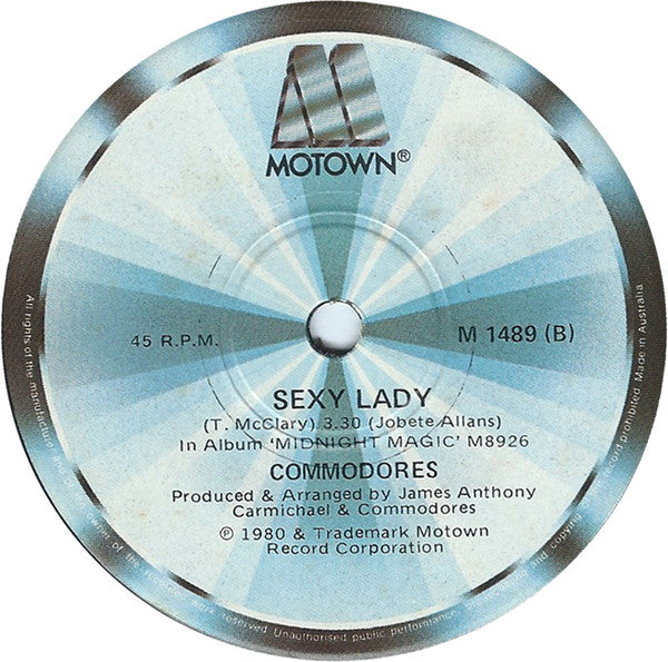 Commodores : Old-Fashion Love (7", Single)