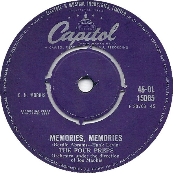 The Four Preps : Memories, Memories (7", Single)
