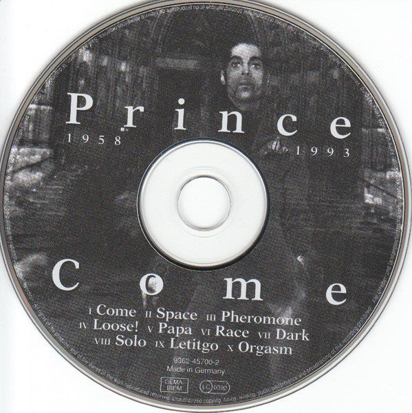 Prince : Come (CD, Album, RP)
