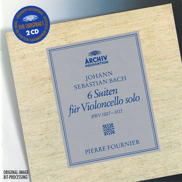 Johann Sebastian Bach - Pierre Fournier : 6 Suiten Für Violoncello Solo BWV 1007–1012 (2xCD, Album, RE, RM, PMD)