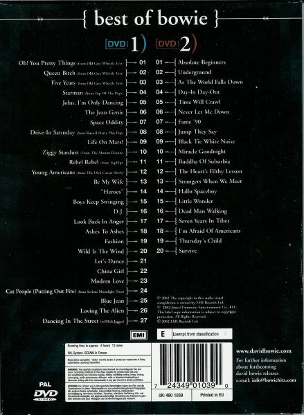 Bowie* : Best Of Bowie (2xDVD-V, Comp, PAL, SECAM)