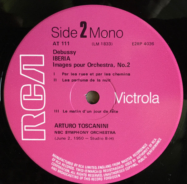 Claude Debussy, Arturo Toscanini, NBC Symphony Orchestra : La Mer / Iberia (LP, Mono, RE)