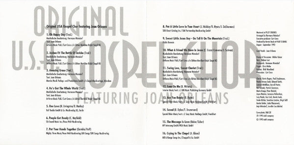 Original U.S.A. Gospel Chor Featuring Joan Orleans : Original U.S.A. Gospel Chor Featuring Joan Orleans (CD, Album)