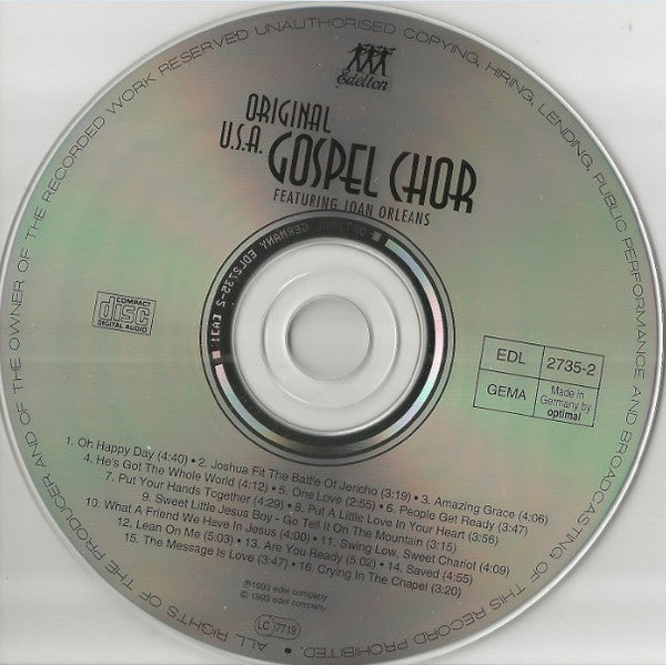Original U.S.A. Gospel Chor Featuring Joan Orleans : Original U.S.A. Gospel Chor Featuring Joan Orleans (CD, Album)