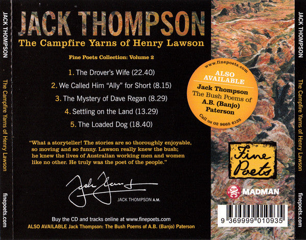 Jack Thompson (9) : The Campfire Yarns Of Henry Lawson (CD, Album, RE)