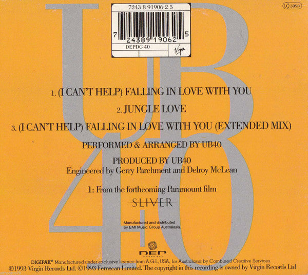 UB40 : (I Can't Help) Falling In Love With You (CD, Single, Dig)