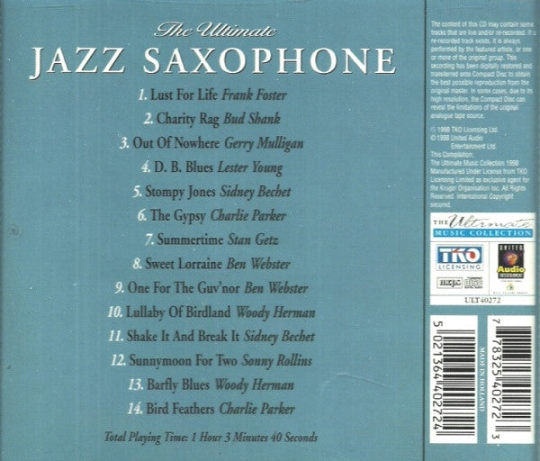 Various : The Ultimate Jazz Saxophone (CD, Comp)