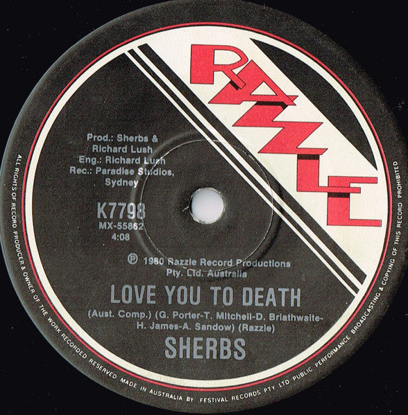 The Sherbs : Never Surrender (7", Single)