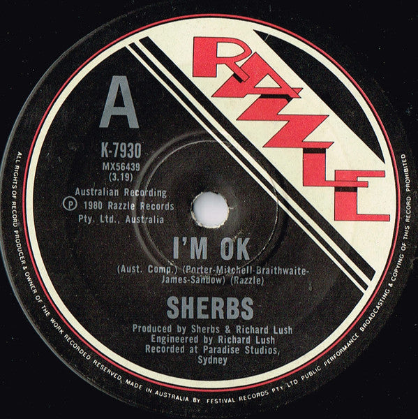 The Sherbs : I'm OK (7", Single)