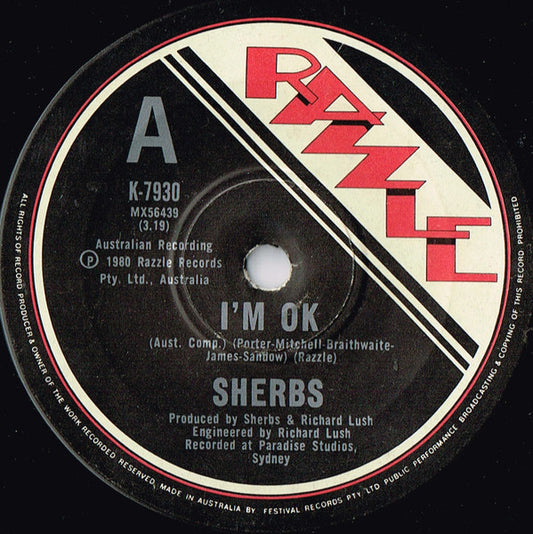 The Sherbs : I'm OK (7", Single)