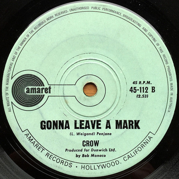 Crow (4) : Evil Woman Don't Play Your Games With Me (7", Single)