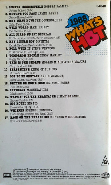 Various : 1988 What's Hot (VHS, Comp)