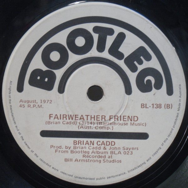 Brian Cadd : Ginger Man (7", Single)