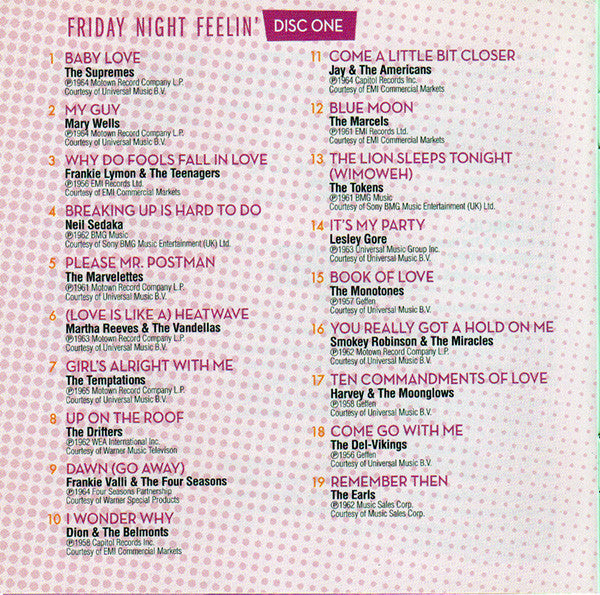 Various : Juke Box Memories - Friday Night Feelin' (2xCD, Comp)