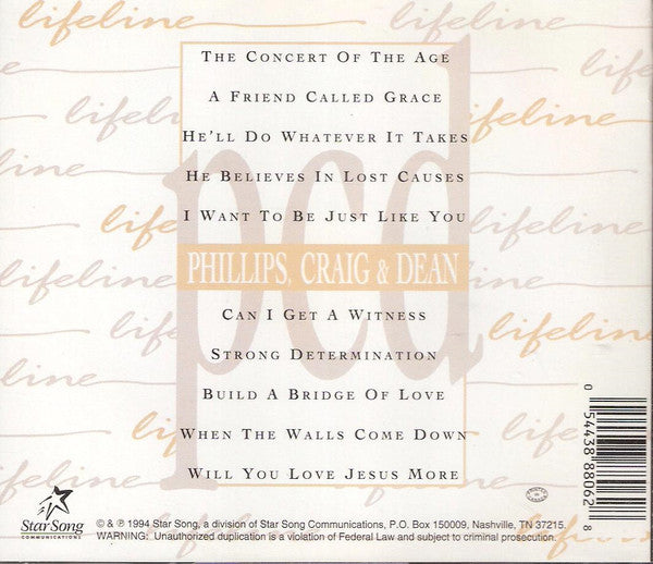Phillips, Craig & Dean : Lifeline (CD, Album)
