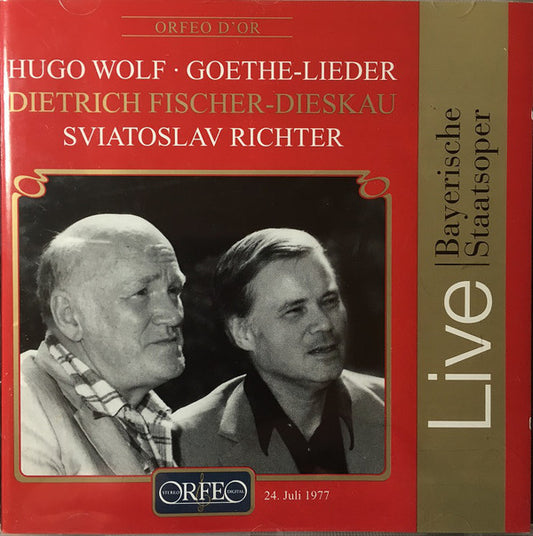 Hugo Wolf • Dietrich Fischer-Dieskau / Sviatoslav Richter : Goethe-Lieder (CD)