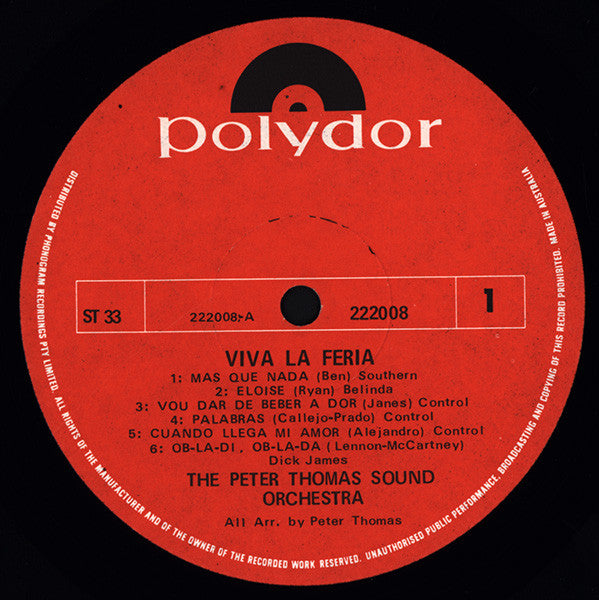 Peter Thomas Sound Orchestra : Viva La Feria (LP)