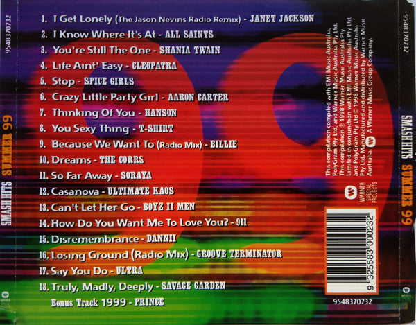 Various : Smash Hits Summer 99 (CD, Comp)