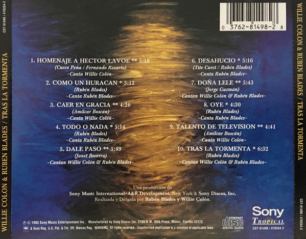 Willie Colón & Rubén Blades* : Tras La Tormenta (CD, Album)